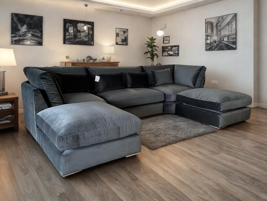 Murph U Shape Sofa in Italian Velvet