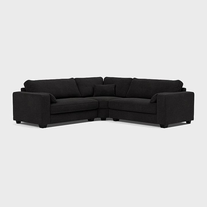 Bloomsbury Double Corner Sofa - Black Top - Couchek