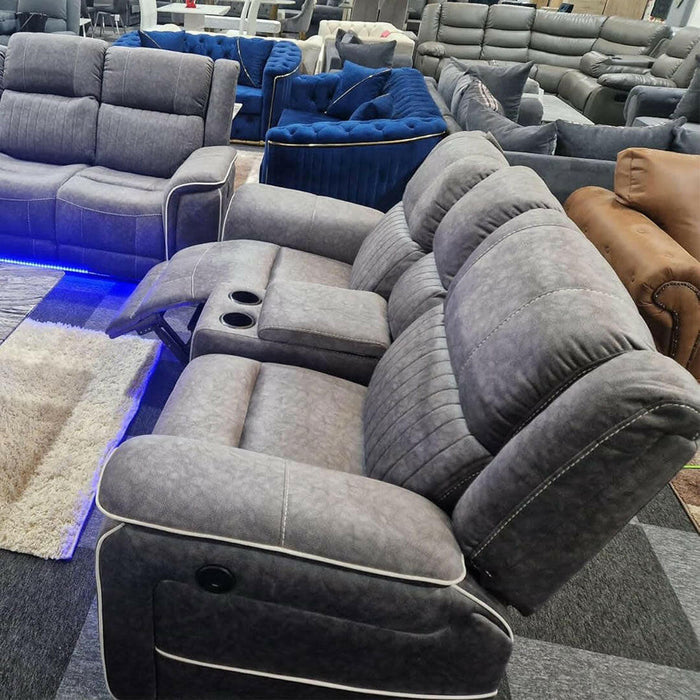 Sunset Microfiber Electric Recliner Fabric Sofa 3+2 Seater Sofa Set