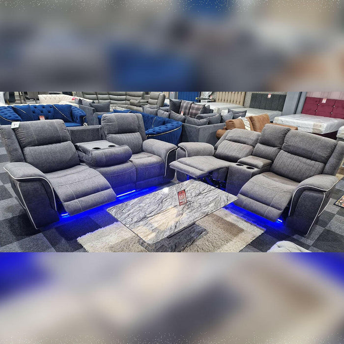 Sunset Microfiber Electric Recliner Fabric Sofa 3+2 Seater Sofa Set
