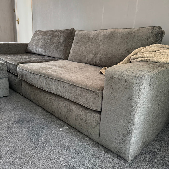 Lincoln Large Sofa and Storage Footstool Bundle - Outlet