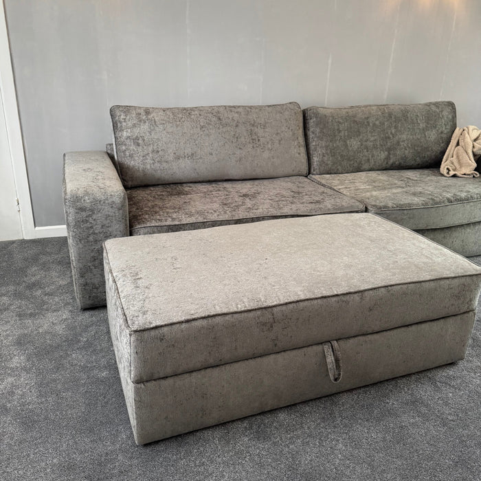 Lincoln Large Sofa and Storage Footstool Bundle - Outlet