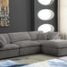 Luxury Candy Feather Filled 4 Piece Sectional Sofa