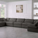 Luxury Candy Velvet Feather Filled Open End U Shape Sofa