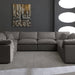 Luxury Candy Feather Filled 8 Pieces Sectional Sofa