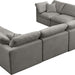 Luxury Candy Feather Filled 8 Pieces Sectional Sofa