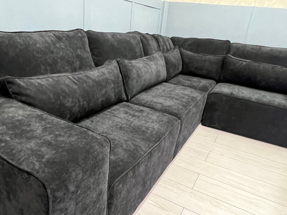 Luxury Black Storm Modular Sofa
