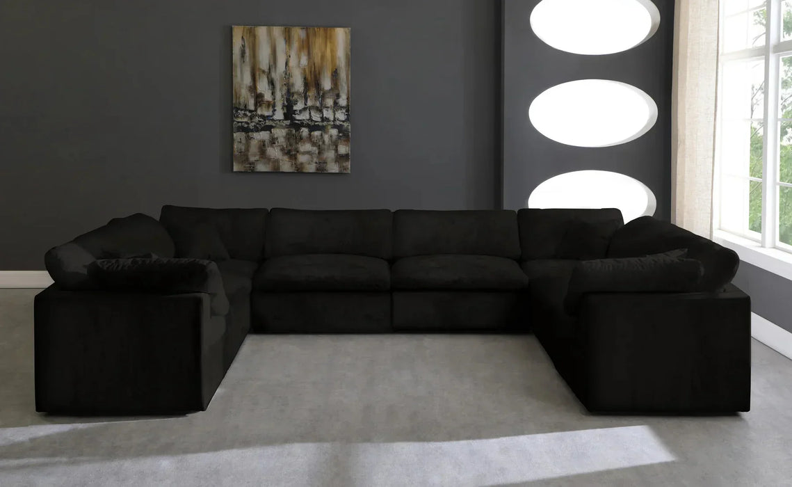 Comfy Large Modular U-Shaped Closed-End Sofa Feather Filled