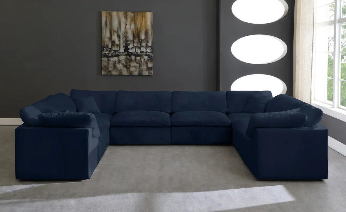 Comfy Large Modular U-Shaped Closed-End Sofa Feather Filled