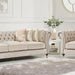 Chester buttoned Sofa Range in Linen Ivory - Couchek