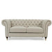 Chester buttoned Sofa Range in Linen Ivory - Couchek