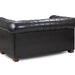 Chesterfield Leather 2 Seater - Black - Couchek