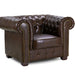 Chesterfield Leather Armchair - Antique Brown - Couchek
