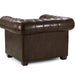 Chesterfield Leather Armchair - Antique Brown - Couchek