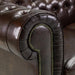 Chesterfield Leather Armchair - Antique Brown - Couchek