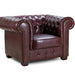Chesterfield Leather Armchair - Oxblood - Couchek