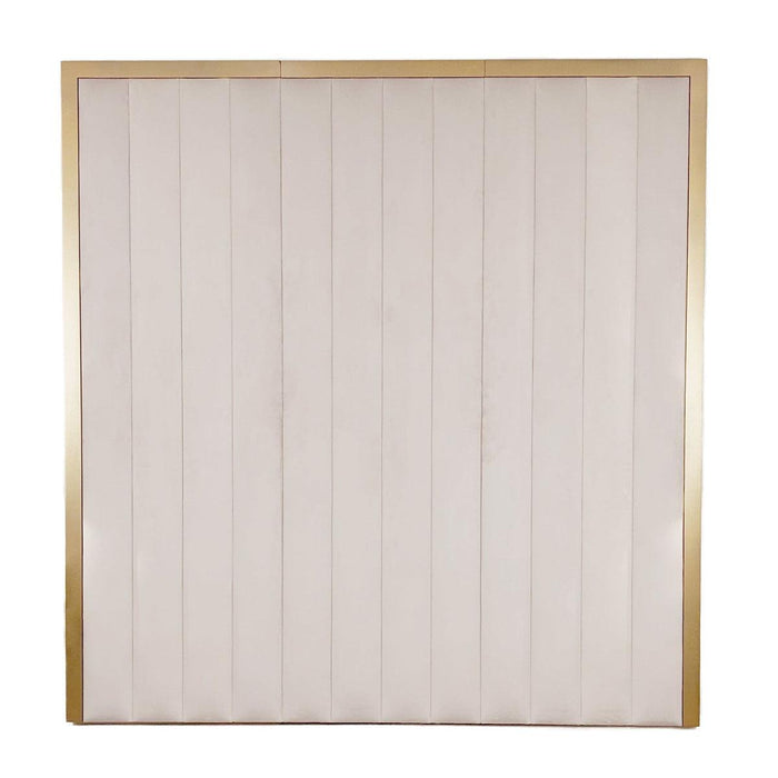Giulietta Oyster & Gold Channelled Headboard - Couchek
