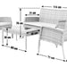 Lucia 4 Seater Rattan Effect Sofa Set - Couchek