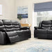 Parma Aiyr Leather Reclining Sofa - Black 