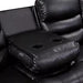 Parma Aiyr Leather Reclining Sofa - Black 