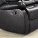 Parma Aiyr Leather Reclining Sofa - Black 