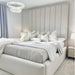 Moly Panelled Bed in Plush Velvet - Couchek