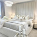 Moly Panelled Bed in Plush Velvet - Couchek