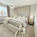 Moly Panelled Bed in Plush Velvet - Couchek