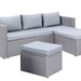 Rattan Outdoor Mini Corner Sofa Settee With Storage - Couchek