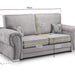 Verona Fullback 3 Seater Sofa - Couchek